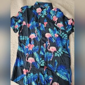 Grand Frank Slim Fit Flamingo Print Shirt